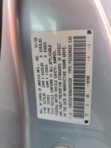 Photo 11 VIN: 1HGCS21808A006329 - HONDA ACCORD EXL 