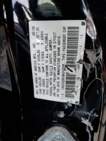 Photo 11 VIN: 1HGCS22818A016639 - HONDA ACCORD EXL 