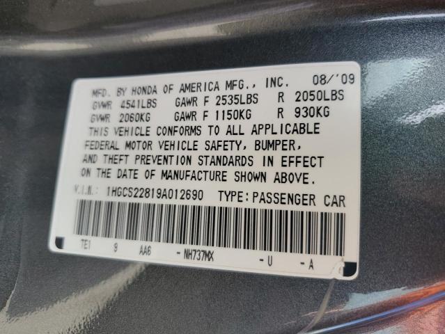 Photo 11 VIN: 1HGCS22819A012690 - HONDA ACCORD 