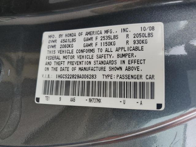 Photo 12 VIN: 1HGCS22829A006283 - HONDA ACCORD 