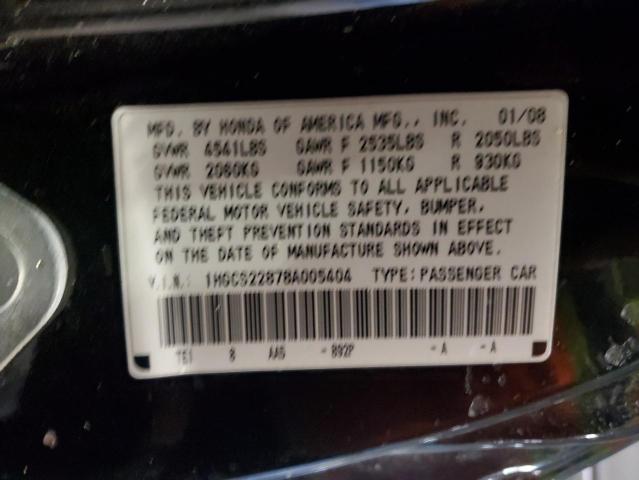 Photo 11 VIN: 1HGCS22878A005404 - HONDA ACCORD 