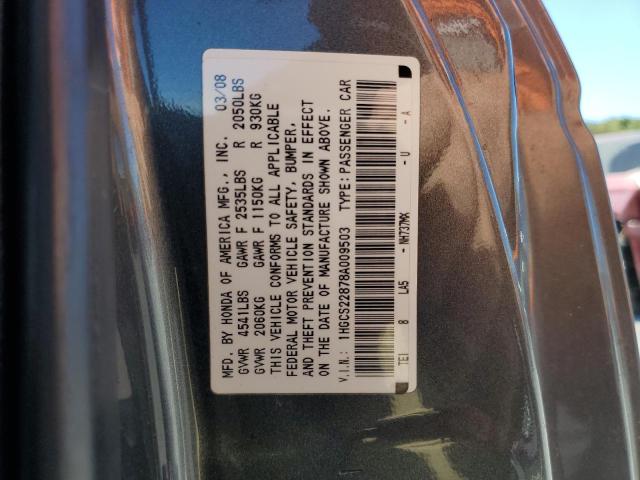 Photo 11 VIN: 1HGCS22878A009503 - HONDA ACCORD EXL 