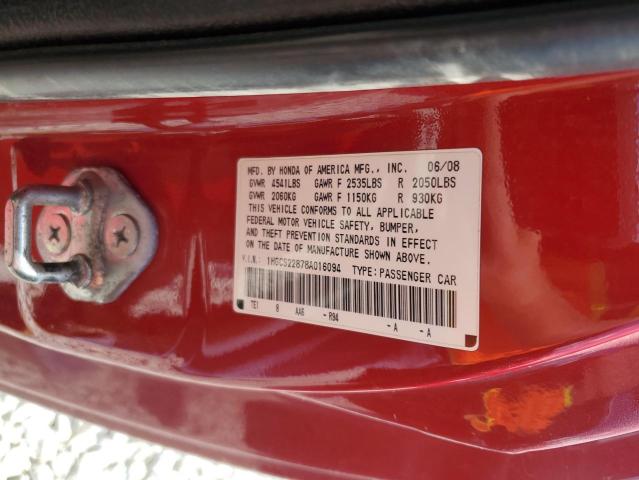 Photo 12 VIN: 1HGCS22878A016094 - HONDA ACCORD 