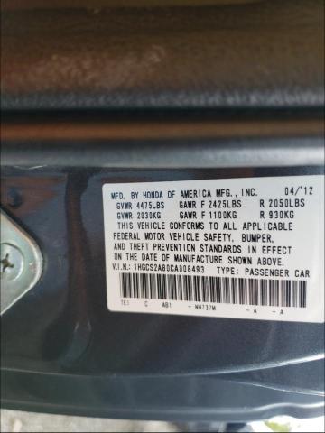 Photo 9 VIN: 1HGCS2A80CA008493 - HONDA ACCORD EXL 