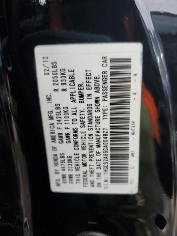 Photo 11 VIN: 1HGCS2A85CA004827 - HONDA ACCORD EXL 