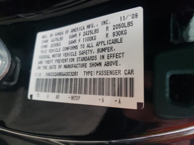 Photo 9 VIN: 1HGCS2A88AA003281 - HONDA ACCORD EXL 