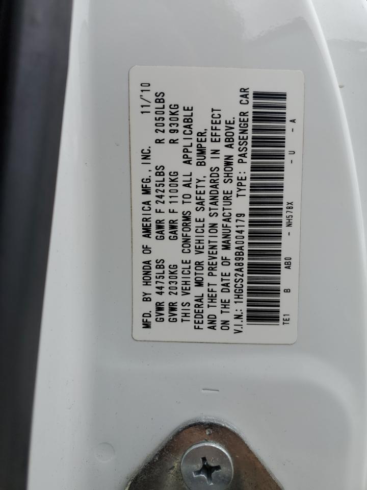 Photo 11 VIN: 1HGCS2A89BA004179 - HONDA ACCORD 