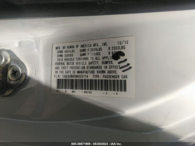 Photo 8 VIN: 1HGCS2B80BA003114 - HONDA ACCORD 