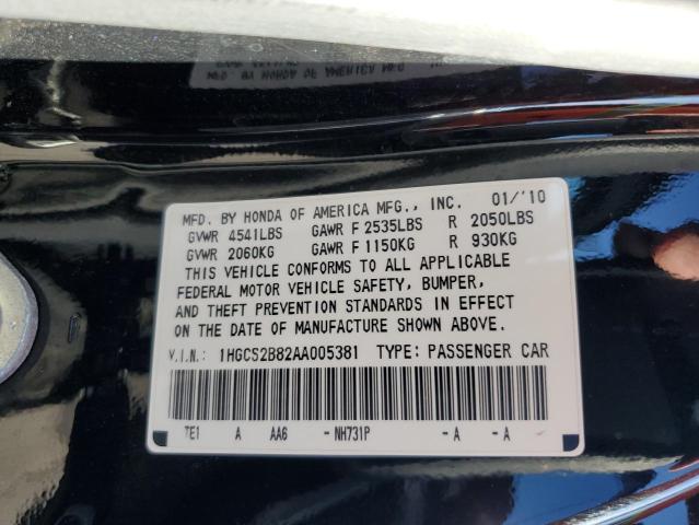 Photo 12 VIN: 1HGCS2B82AA005381 - HONDA ACCORD EXL 