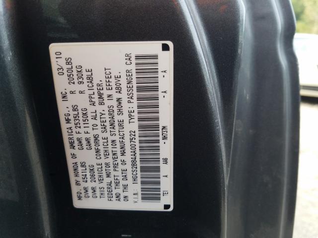 Photo 9 VIN: 1HGCS2B84AA007522 - HONDA ACCORD EXL 