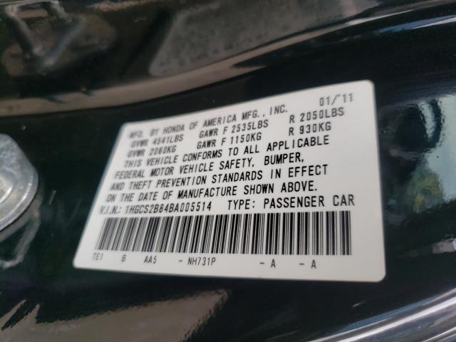 Photo 9 VIN: 1HGCS2B84BA005514 - HONDA ACCORD EXL 