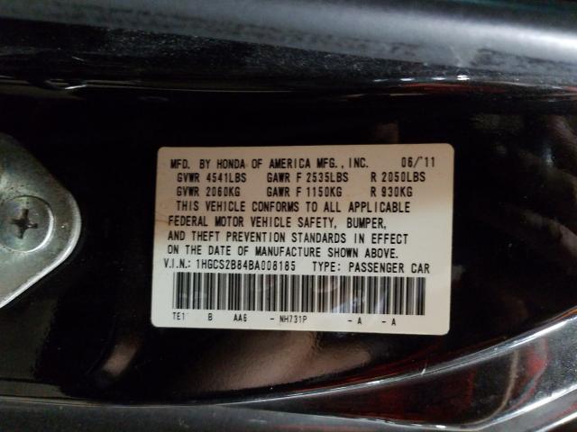 Photo 9 VIN: 1HGCS2B84BA008185 - HONDA ACCORD EXL 