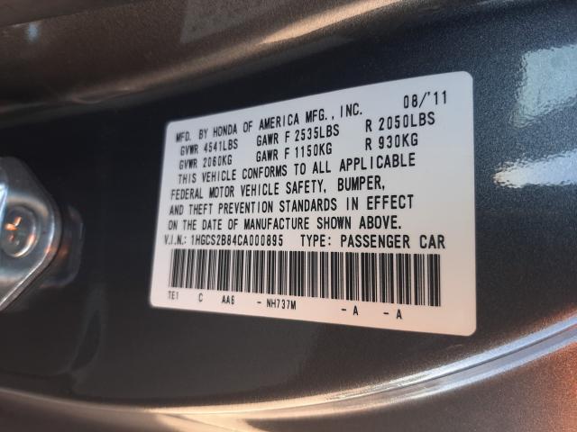 Photo 9 VIN: 1HGCS2B84CA000895 - HONDA ACCORD EXL 