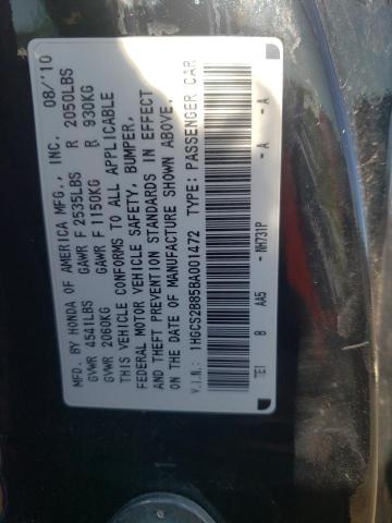 Photo 11 VIN: 1HGCS2B85BA001472 - HONDA ACCORD EXL 