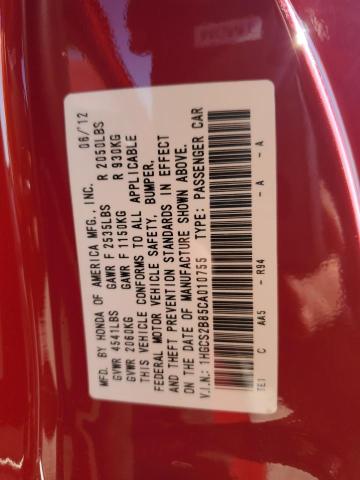 Photo 11 VIN: 1HGCS2B85CA010755 - HONDA ACCORD EXL 