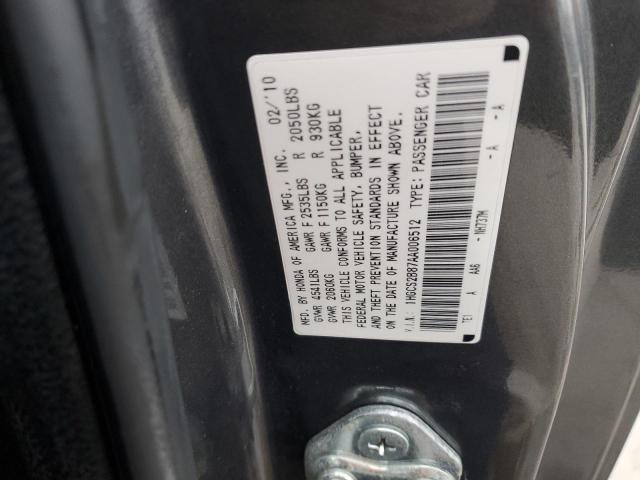 Photo 11 VIN: 1HGCS2B87AA006512 - HONDA ACCORD EXL 