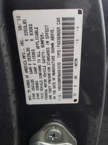 Photo 11 VIN: 1HGCS2B87BA001070 - HONDA ACCORD EXL 