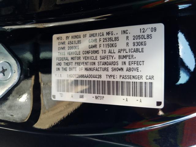 Photo 9 VIN: 1HGCS2B88AA004428 - HONDA ACCORD EXL 