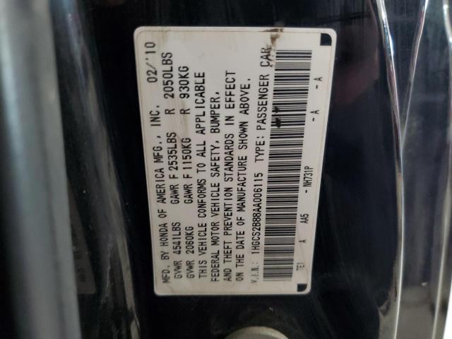 Photo 11 VIN: 1HGCS2B88AA006115 - HONDA ACCORD EXL 