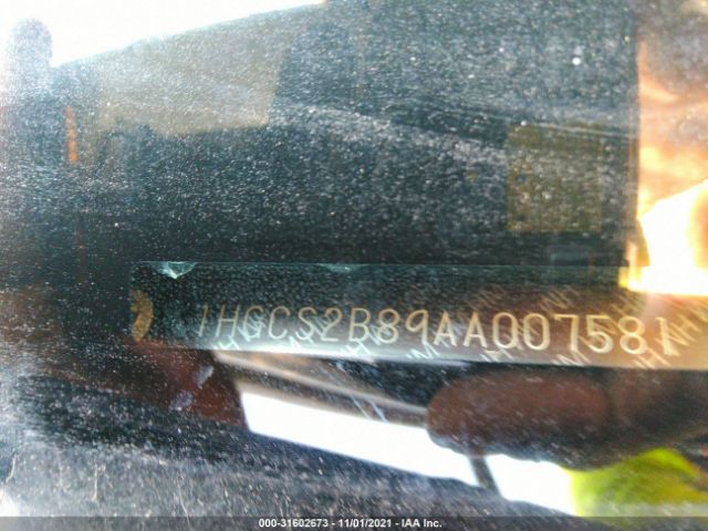 Photo 8 VIN: 1HGCS2B89AA007581 - HONDA ACCORD CPE 