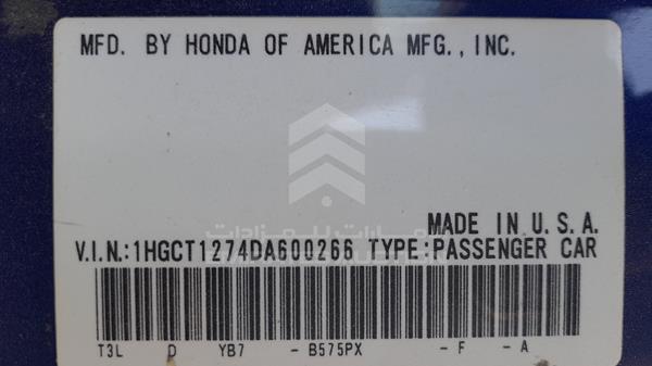 Photo 3 VIN: 1HGCT1274DA600266 - HONDA ACCORD 