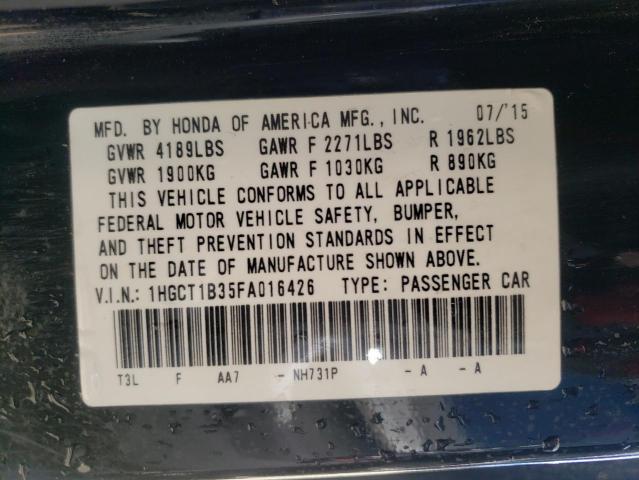 Photo 9 VIN: 1HGCT1B35FA016426 - HONDA ACCORD LX- 