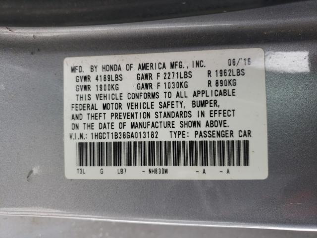 Photo 9 VIN: 1HGCT1B38GA013182 - HONDA ACCORD LX- 