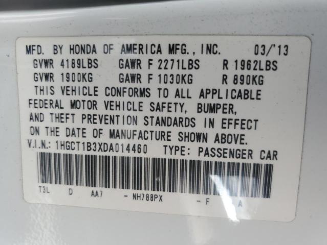 Photo 11 VIN: 1HGCT1B3XDA014460 - HONDA ACCORD 