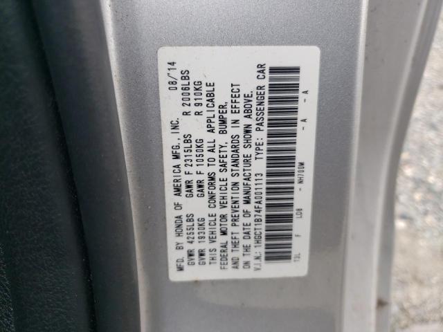 Photo 11 VIN: 1HGCT1B74FA001113 - HONDA ACCORD EX 