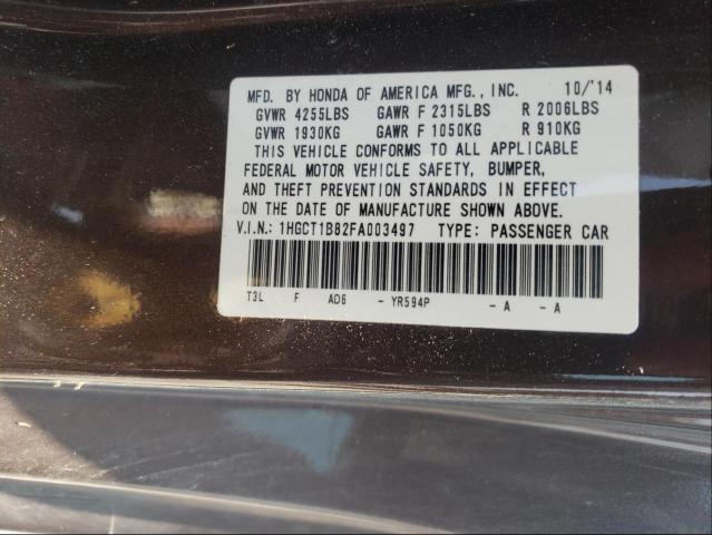 Photo 9 VIN: 1HGCT1B82FA003497 - HONDA ACCORD EXL 