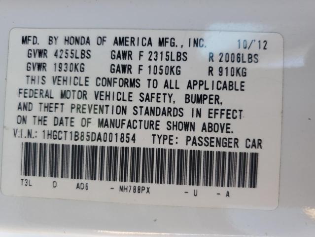 Photo 12 VIN: 1HGCT1B85DA001854 - HONDA ACCORD EXL 