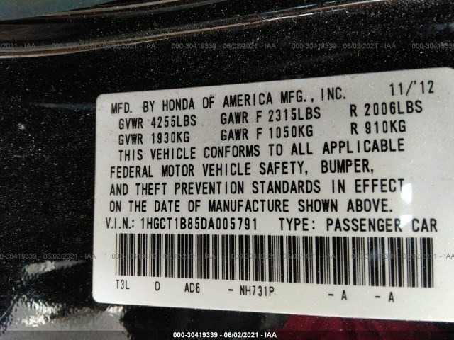 Photo 8 VIN: 1HGCT1B85DA005791 - HONDA ACCORD 