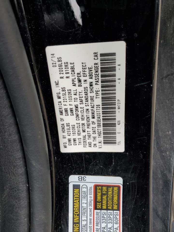 Photo 11 VIN: 1HGCT1B85EA007736 - HONDA ACCORD 