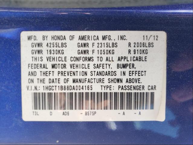 Photo 9 VIN: 1HGCT1B88DA004165 - HONDA ACCORD EXL 