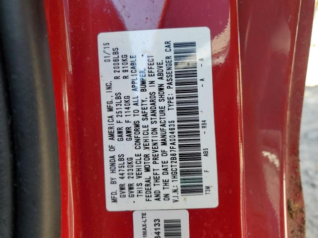 Photo 12 VIN: 1HGCT2B87FA004635 - HONDA ACCORD EXL 