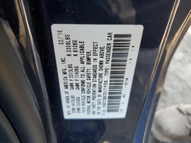 Photo 11 VIN: 1HGCT2B87GA004359 - HONDA ACCORD EXL 