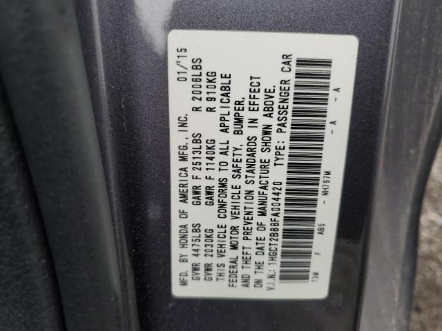 Photo 11 VIN: 1HGCT2B88FA004420 - HONDA ACCORD 