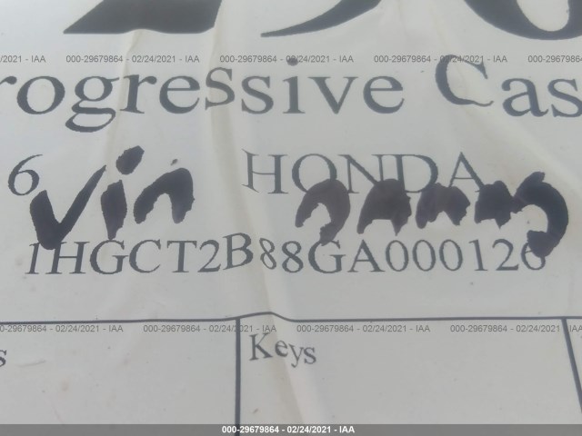 Photo 8 VIN: 1HGCT2B88GA000126 - HONDA ACCORD COUPE 