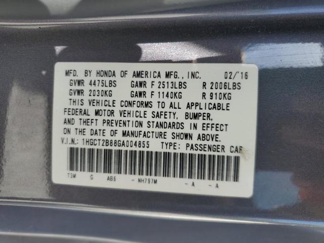 Photo 12 VIN: 1HGCT2B88GA004855 - HONDA ACCORD EXL 