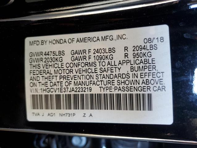 Photo 11 VIN: 1HGCV1E37JA223219 - HONDA ACCORD 