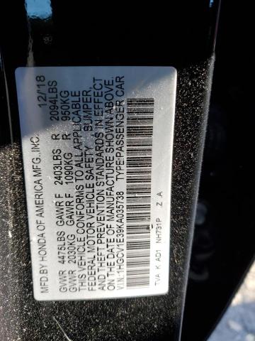 Photo 11 VIN: 1HGCV1E39KA035738 - HONDA ACCORD SPO 