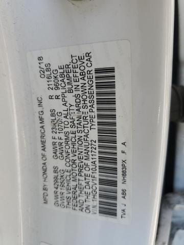 Photo 11 VIN: 1HGCV1F10JA117272 - HONDA ACCORD LX 