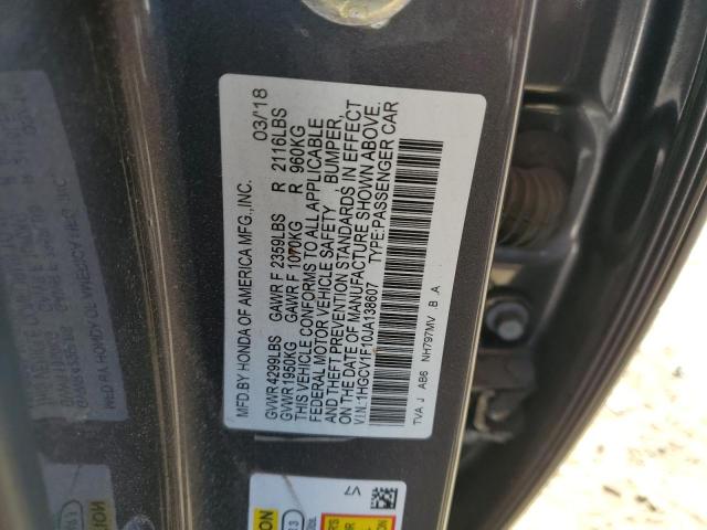 Photo 12 VIN: 1HGCV1F10JA138607 - HONDA ACCORD LX 