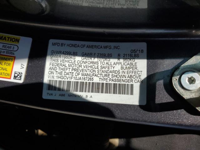 Photo 12 VIN: 1HGCV1F10JA167265 - HONDA ACCORD LX 