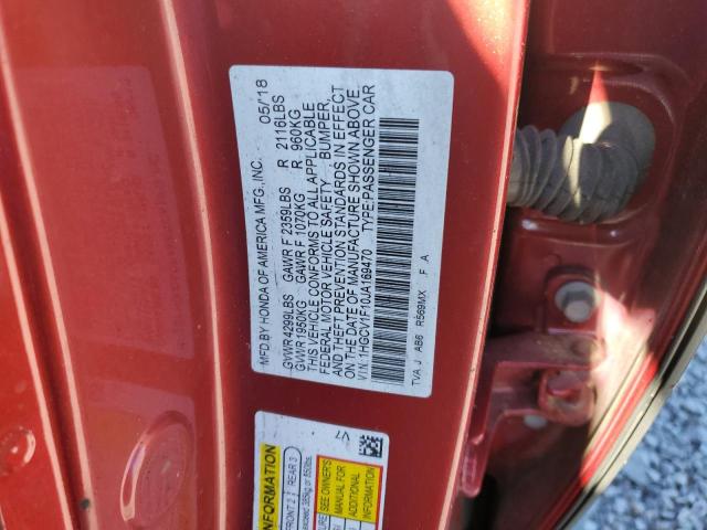 Photo 11 VIN: 1HGCV1F10JA169470 - HONDA ACCORD 