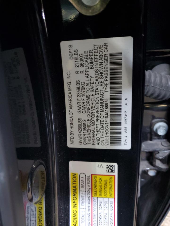 Photo 11 VIN: 1HGCV1F10JA188875 - HONDA ACCORD 