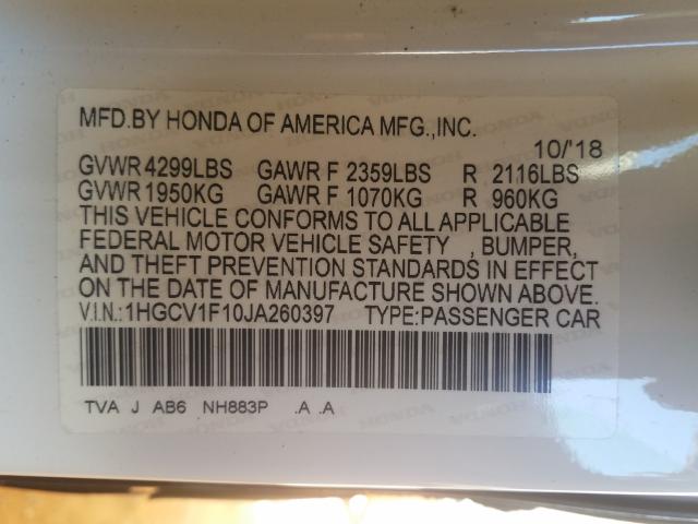 Photo 9 VIN: 1HGCV1F10JA260397 - HONDA ACCORD 