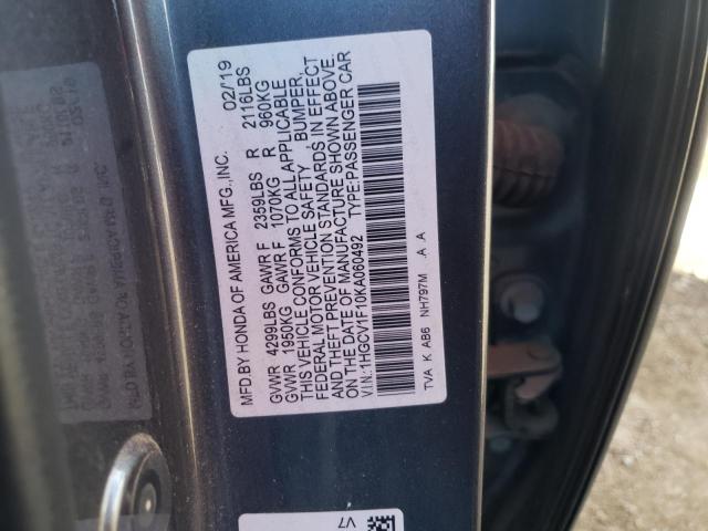 Photo 11 VIN: 1HGCV1F10KA060492 - HONDA ACCORD LX 