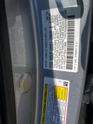 Photo 9 VIN: 1HGCV1F10KA113868 - HONDA ACCORD LX 