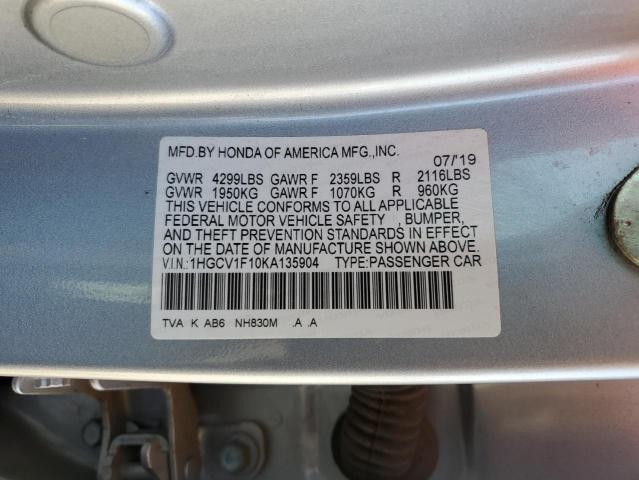 Photo 11 VIN: 1HGCV1F10KA135904 - HONDA ACCORD 